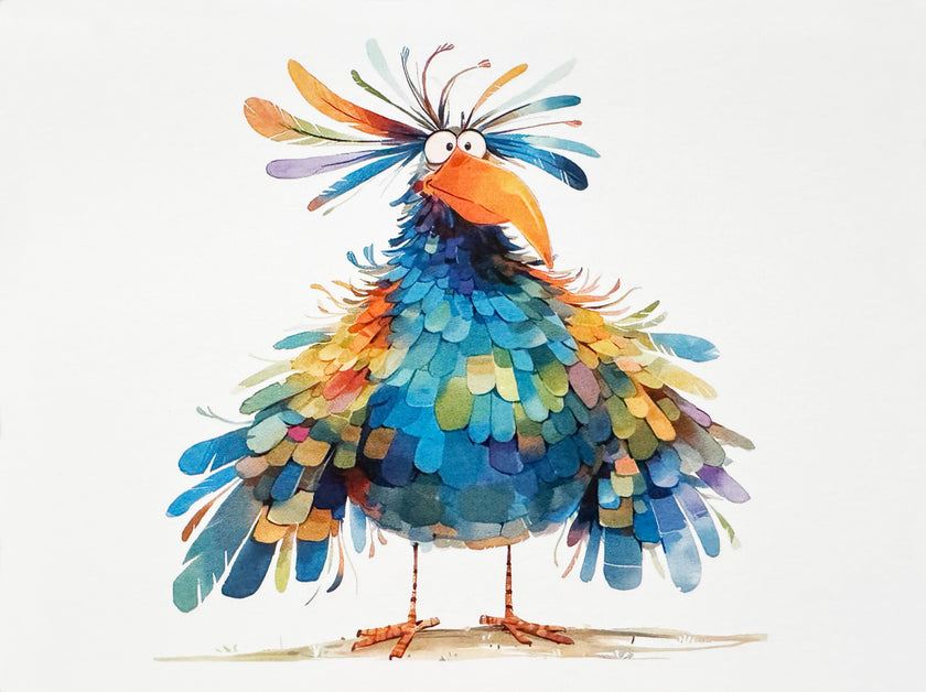 Greeting Card, Funny Birds - (Blank)