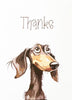 Greeting Card, Dogs - Thank You (Blank)