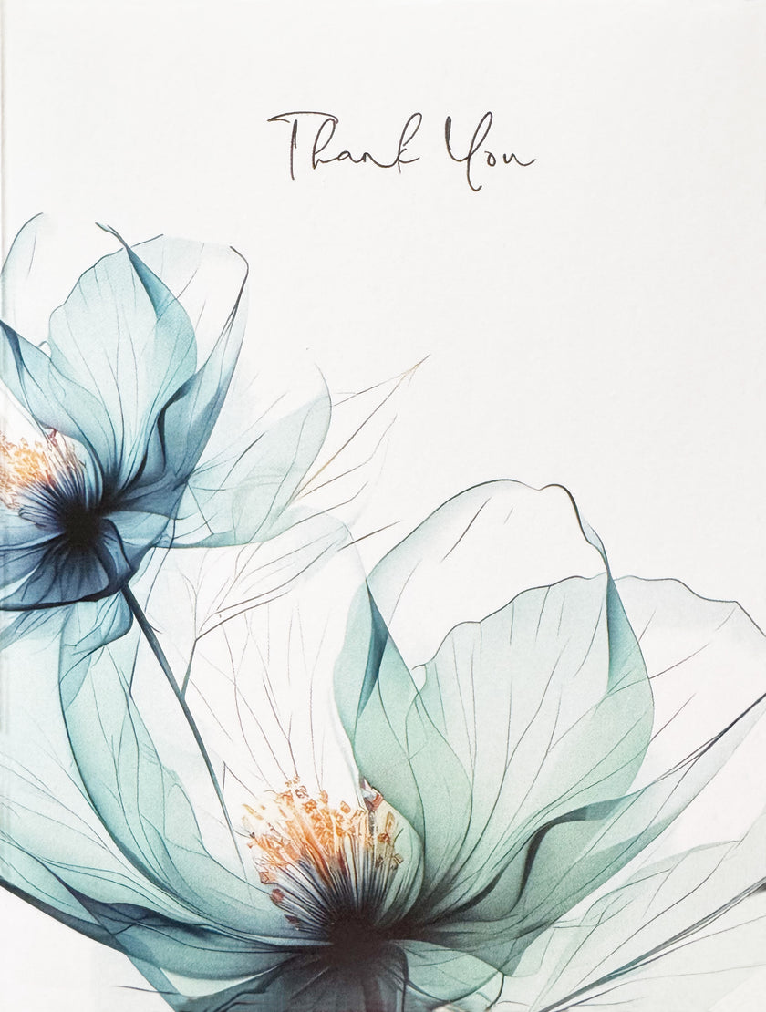 Greeting Card, Dreamy Flowers - Thank You (Blank)