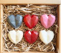 Artisan Soap Bar:  Valentine Glycerine - Deep Red Rose, Scented (Geometric Heart: Red)