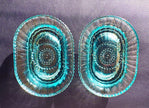 AO Accessory - Single Bar-Soap Holder, (Blue Glass, Embossed)