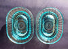 AO Accessory - Single Bar-Soap Holder, (Blue Glass, Embossed)