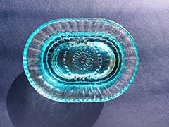 AO Accessory - Single Bar-Soap Holder, (Blue Glass, Embossed)