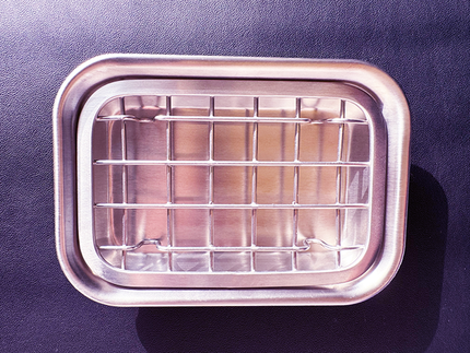 AO Accessory - Single Bar-Mesh Soap Holder, Metal (Silver)