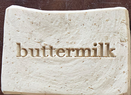 Artisan Soap Bar - Buttermilk, Oatmeal & Zinc (Premium), Rustic, Double-Milled